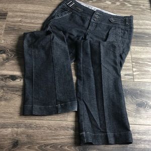 Dark wash boot cut jean